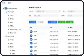 多组织管理模块界面展示 - 经营管理平台功能图示